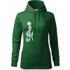 Husľový kľúč gitara - Mikina dámská Cape s kapucí - XS ( Fľaškovozelená ) Husľový kľúč gitara - Mikina dámská Cape s kapucí - XS ( Fľaškovozelená )