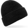 Beechfield Pohodlná pletená zimná čiapka - Čierny melír Beechfield Pohodlná pletená zimná čiapka - Čierny melír