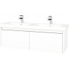 Kúpeľňová skrinka s umývadlom Drevojas Bono Harmonia biela matná 121x39x44,5 cm Kúpeľňová skrinka s umývadlom Drevojas Bono Harmonia biela matná 121x39x44,5 cm