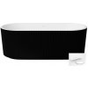 Besco GIULIANA B&W voľne stojaca akrylátová vaňa s prepadom 150 x 75 cm, #WASB-150GBI Besco GIULIANA B&W voľne stojaca akrylátová vaňa s prepadom 150 x 75 cm, #WASB-150GBI