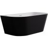CERANO - Voľne stojaca akrylátová vaňa Grazia - čierna lesklá/biela lesklá - 170x80 cm CERANO - Voľne stojaca akrylátová vaňa Grazia - čierna lesklá/biela lesklá - 170x80 cm