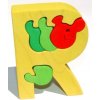 Fauna vkládací puzzle z masivu Abeceda písmenko R červík Fauna vkládací puzzle z masivu Abeceda písmenko R červík