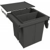 Gollinucci Výsuvný odpadkový kôš STAR 600mm - 2x40L s úchytmi dvierok / Antracit Gollinucci Výsuvný odpadkový kôš STAR 600mm - 2x40L s úchytmi dvierok / Antracit