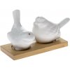 Porcelánové soľničky a koreničky s tanierikomVtáky Porcelánové soľničky a koreničky s tanierikomVtáky