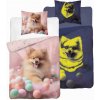 DETEXPOL Obliečky Psík Pomeranian svietiaci Bavlna 140x200 70x80