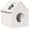Domček pre mačku, biely, 41x50x50 cm, masívne borovicové drevo Domček pre mačku, biely, 41x50x50 cm, masívne borovicové drevo