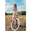 Retro bicykel LAVIDA ružovo-biely