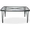 Noela Lana steel ZWMT-24 Záhradný stôl, 150 × 90 cm, oceľ, čierny