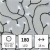 LED vianočná reťaz, 18 m, vonkajšia aj vnútorná, studená biela, časovač LED vianočná reťaz, 18 m, vonkajšia aj vnútorná, studená biela, časovač