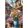 Diamantový obraz Ulička plná kvetov Diamantový obraz Ulička plná kvetov