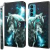 Peňaženkové kožené puzdro Painting Pattern na Motorola Moto E20 / E30 / E40 - Wolf Peňaženkové kožené puzdro Painting Pattern na Motorola Moto E20 / E30 / E40 - Wolf