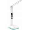 Platinet PDL711RGBW stolná LED lampa stmievateľná, bezdrôtové nabíjanie, hodiny, biela PLADL711RGBW Platinet PDL711RGBW stolná LED lampa stmievateľná, bezdrôtové nabíjanie, hodiny, biela PLADL711RGBW