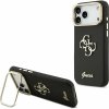 Guess PU Grained 4G Logo Stand Camera Frame zadný kryt pre iPhone 17 Pro Max Black
