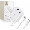 2-portová nabíjačka do siete C20W PD20W + kábel USB-C Tech-Protect biela 2-portová nabíjačka do siete C20W PD20W + kábel USB-C Tech-Protect biela