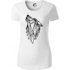 Geometria - vlk - vyjúci - Dámske tričko z organickej bavlny Origin (GOTS) - XS ( Biela ) Geometria - vlk - vyjúci - Dámske tričko z organickej bavlny Origin (GOTS) - XS ( Biela )