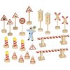 Goki Drevené dopravné značenie, 21 ks Goki Drevené dopravné značenie, 21 ks