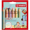 Woody Stabilo 3 v 1 Pastel 6 ks sada so stúhadlom Woody Stabilo 3 v 1 Pastel 6 ks sada so stúhadlom