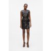 ŠATY KARL LAGERFELD RETRO LEATHER DRESS BLACK ŠATY KARL LAGERFELD RETRO LEATHER DRESS BLACK