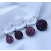 Náušnice z chirurgickej ocele guličky 10,12,14,16mm Nočná fialová 14mm Náušnice z chirurgickej ocele guličky 10,12,14,16mm Nočná fialová 14mm