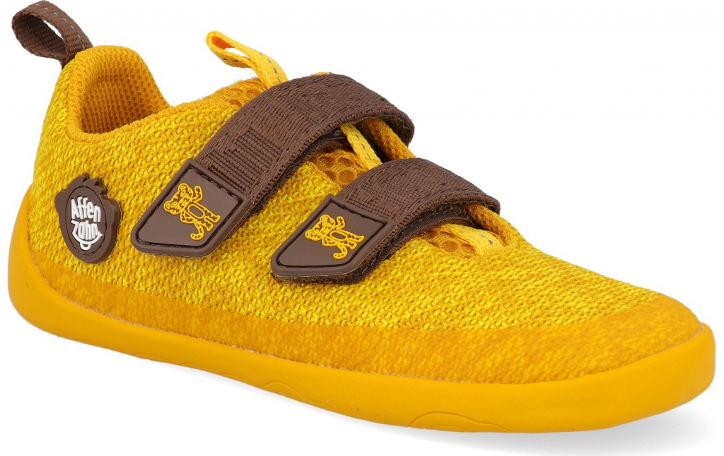 Affenzahn Barefoot detské tenisky Sneaker Knit Happy-Tygr žlté
