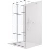 CERANO - Sprchová zástena Walk-in Onyx Corner Round Ľ/P - 8 mm - guľatá vzpera - chróm, industriálne sklo - 110x100x200 cm CERANO - Sprchová zástena Walk-in Onyx Corner Round Ľ/P - 8 mm - guľatá vzpera - chróm, industriálne sklo - 110x100x200 cm