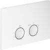 AXOR FlushPlate dvojčinné ovládacie tlačidlo, pre nádržky Geberit Sigma, matná biela, 42530700 AXOR FlushPlate dvojčinné ovládacie tlačidlo, pre nádržky Geberit Sigma, matná biela, 42530700