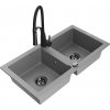 MEXEN/S MEXEN/S - Mario granitový drez 2-bowl vrátane batérie Aster, šedá 6504-71-73450-70-B MEXEN/S MEXEN/S - Mario granitový drez 2-bowl vrátane batérie Aster, šedá 6504-71-73450-70-B