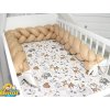 AMAL Súprava do postieľky NATURE, srnky hnedé / béžový vrkoč,120x90cm AMAL Súprava do postieľky NATURE, srnky hnedé / béžový vrkoč,120x90cm