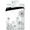 Faro Obliečky Púpava čiernobiele Bavlna 140x200 70x90 Faro Obliečky Púpava čiernobiele Bavlna 140x200 70x90