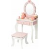 MILLY MALLY Milly Mally Veľká drevená toaletka ELLY pre deti s LED svetlom a taburetkou ružová MILLY MALLY Milly Mally Veľká drevená toaletka ELLY pre deti s LED svetlom a taburetkou ružová