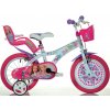 Detský bicykel 14 Dino BARBIE bielo/ružové Detský bicykel 14 Dino BARBIE bielo/ružové