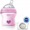Chicco fľaša dojčenská Natural Feeling chlapec vzorka Cumlík Physio Micro ružová 150 ml