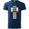Retro kazeta - pruhy - Klasické pánske tričko vyššej gramáže - 3XL ( Polnočná modrá ) Retro kazeta - pruhy - Klasické pánske tričko vyššej gramáže - 3XL ( Polnočná modrá )