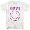 Nirvana Tričko Purple Happy Face Unisex White M Nirvana Tričko Purple Happy Face Unisex White M