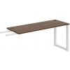 Hobis Pracovný stôl UNI O, kolmo reťaziaci, 160x75,5x60 cm, orech/biela Hobis Pracovný stôl UNI O, kolmo reťaziaci, 160x75,5x60 cm, orech/biela