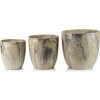 Mondex Sada 3 ks keramických květináčů NEVA MARBLE VI béžová/zlatá Mondex Sada 3 ks keramických květináčů NEVA MARBLE VI béžová/zlatá