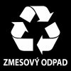 Samolepka na separovaný odpad - ZMESOVÝ ODPAD Samolepka na separovaný odpad - ZMESOVÝ ODPAD