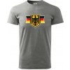 Nemecká orlica a vlajka - Klasické pánske tričko vyššej gramáže - S ( Tmavosivý melír ) Nemecká orlica a vlajka - Klasické pánske tričko vyššej gramáže - S ( Tmavosivý melír )