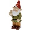 PROGARDEN Záhradný trpaslík porcelán 33 cm červená čiapka KO-252214140cerv