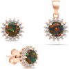Brilio Silver Pozlátený set šperkov s opálom a zirkónmi SET231RBC (prívesok, náušnice) Brilio Silver Pozlátený set šperkov s opálom a zirkónmi SET231RBC (prívesok, náušnice)