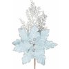 Vetvička s kvetom modrostrieborná 27 cm Vetvička s kvetom modrostrieborná 27 cm