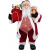 Vianočná dekorácia Mikuláš s medvedíkom a vrecom, 80 cm Vianočná dekorácia Mikuláš s medvedíkom a vrecom, 80 cm