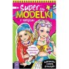 Supermodelky módne omaľovánky s trblietavými samolepkami