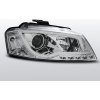 TUNING-TEC Predné svetlá, AUDI A3 8P, 2008-2012, CHROM TUBE LIGHT TRU DRL