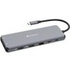 USB Hub Verbatim USB-C Pro Multiport 13 Port (32153) strieborný USB Hub Verbatim USB-C Pro Multiport 13 Port (32153) strieborný