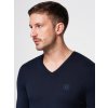 Ombre Men's elegant BASIC V-neck sweater with viscose - navy blue modrá XL Ombre 5902228982005 Ombre Men's elegant BASIC V-neck sweater with viscose - navy blue modrá XL Ombre 5902228982005