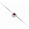 Šperk Holíč | Náhrdelník s kamienkovým príveskom ,,červený štvorec Šperk Holíč | Náhrdelník s kamienkovým príveskom ,,červený štvorec