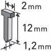Extol Premium (8852404) klince, balenie 1000ks, 12mm, 2,0x0,52x1,2mm