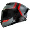 MT Helmets ATOM 2 SV EMALLA B15 matná šedo-čierno-červená vyklápacia prilba + zľava 16 € na príslušenstvo - 2XL 63-64 cm MT Helmets ATOM 2 SV EMALLA B15 matná šedo-čierno-červená vyklápacia prilba + zľava 16 € na príslušenstvo - 2XL 63-64 cm