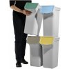 Prosperplast Sada 4 odpadkových košů STACKBOXER Q 4 x 25 L popelavě šedá